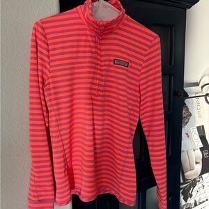 Vineyard Vines Pink and Blue Striped Jersey Top
